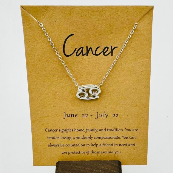 Silver Cancer Necklace - NWT - Picture 1 of 1